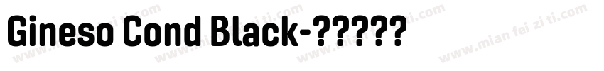 Gineso Cond Black字体转换